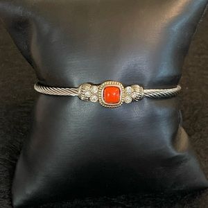 Magnetic Red & Silver Bracelet